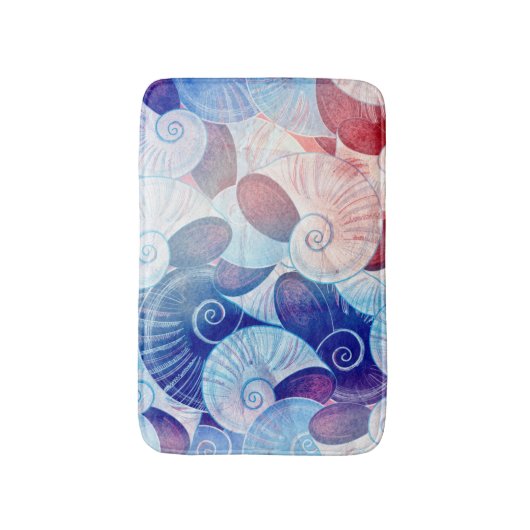 Seashell Scene Pattern Badmat (Voorkant Verticaal)