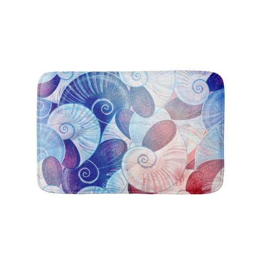 Seashell Scene Pattern Badmat (Voorkant)