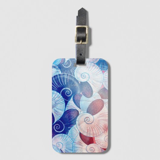 Seashell Scene Pattern Bagagelabel (Voorkant (verticaal))