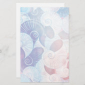 Seashell Scene Pattern Briefpapier (Voorkant / Achterkant)