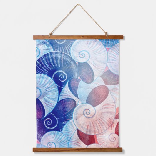 Seashell Scene Pattern Hangend Wandkleed (Voorkant)