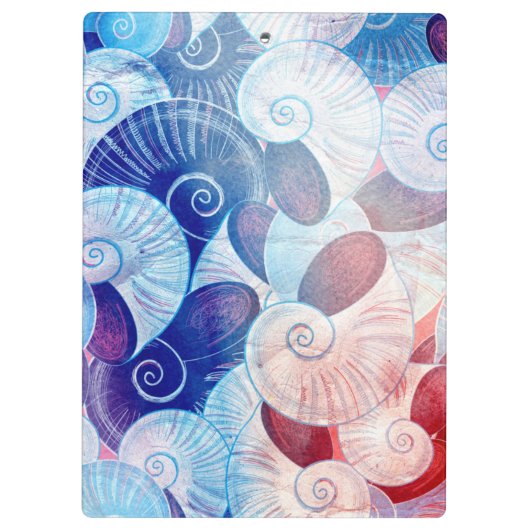 Seashell Scene Pattern Klembord (Achterkant)