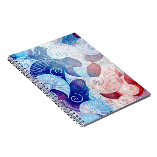 Seashell Scene Pattern Notitieboek (Rechterzijde)