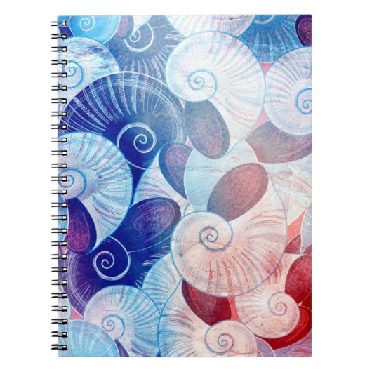 Seashell Scene Pattern Notitieboek (Voorkant)