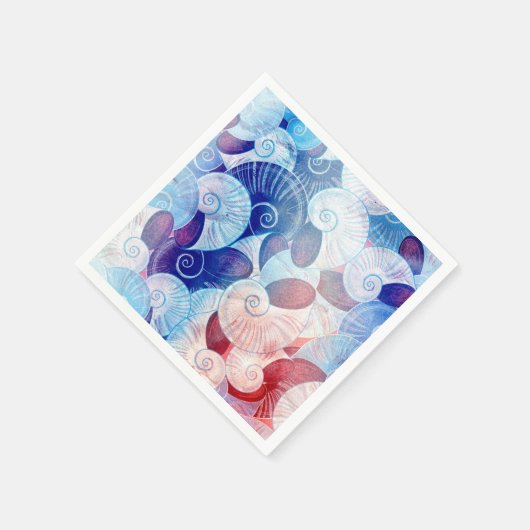 Seashell Scene Pattern Servet (Hoek)