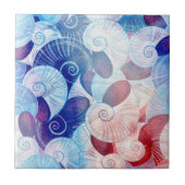 Seashell Scene Pattern Tegeltje (Voorkant)