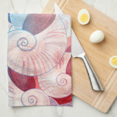 Seashell Scene Pattern Theedoek (Quarter Fold)