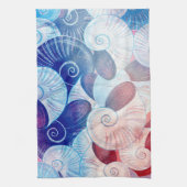 Seashell Scene Pattern Theedoek (Verticaal)