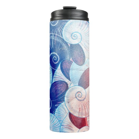 Seashell Scene Pattern Thermosbeker (Voorkant)