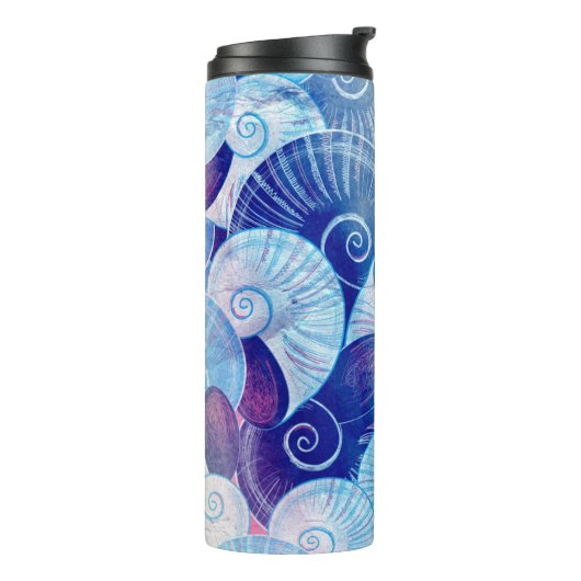 Seashell Scene Pattern Thermosbeker (Gedraaid links)