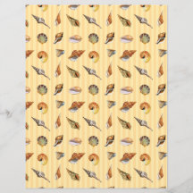  Seashell Scrapbook Paper Sand Stripe