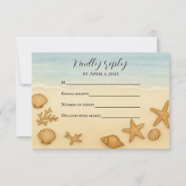 Seashell Serenade RSVP-kaart RSVP Kaartje
