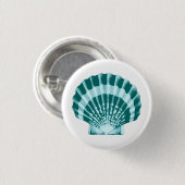 Seashell - Shades of blauwgroen blauw Ronde Button 3,2 Cm (Voorkant /achterkant)