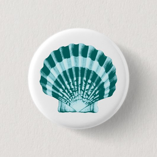 Seashell - Shades of blauwgroen blauw Ronde Button 3,2 Cm (Voorkant)