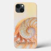 Seashell shell nautilus wervel iPhone / iPad case (Achterkant)