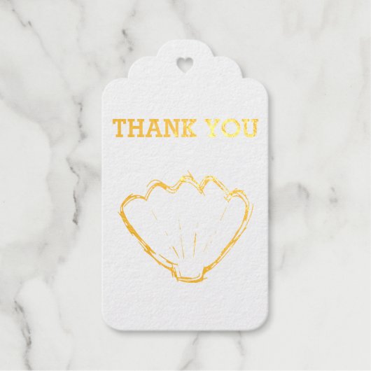 Seashell Sketch Cadeaulabels (Voorkant)