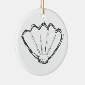 Seashell Sketch Keramisch Ornament (Rechts)