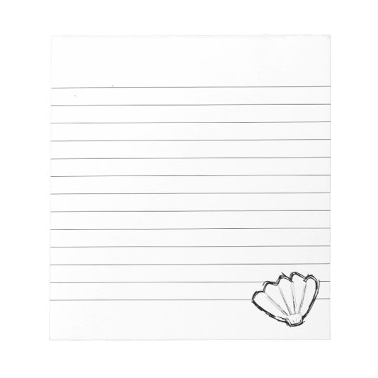 Seashell Sketch Lined Notitieblok (Voorkant)