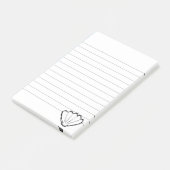Seashell Sketch Lined Post-it® Notes (Schuin)