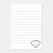 Seashell Sketch Lined Post-it® Notes (Voorkant)