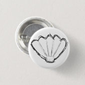 Seashell Sketch Ronde Button 3,2 Cm (Voorkant /achterkant)