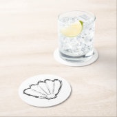 Seashell Sketch Ronde Kartonnen Onderzetter (Insitu)