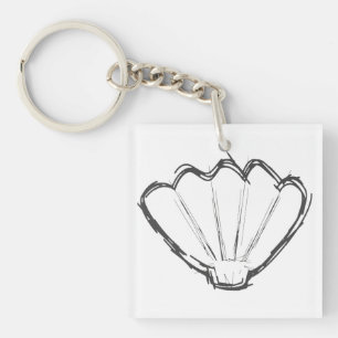Seashell Sketch Sleutelhanger