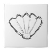 Seashell Sketch Tegeltje (Voorkant)