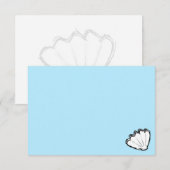 Seashell Sketch White And Blue Notitiekaartje (Voorkant / Achterkant)