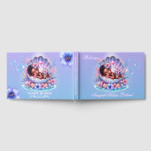 Seashell Sleeping Black Baby Girl Baby shower Gastenboek (Volledig)