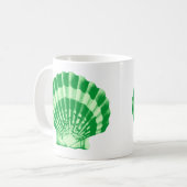 Seashell - smaragdgroen koffiemok (Voorkant links)