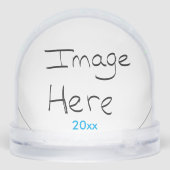 Seashell Snowman Let It Snow PHOTO Reverse Side Sneeuwbol (Achterkant)