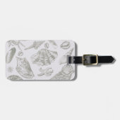 Seashell Soft Antiek Art Beach Shells Bagagelabel (Voorkant horizontaal)