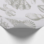 Seashell Soft Antiek Art Beach Shells Cadeaupapier (Hoek)