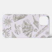 Seashell Soft Antiek Art Beach Shells Case-Mate iPhone Case (Achterkant (horizontaal))