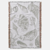 Seashell Soft Antiek Art Beach Shells Deken (Voorkant Verticaal)