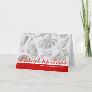 Seashell Soft Antiek Art Beach Shells Feestdagen Kaart