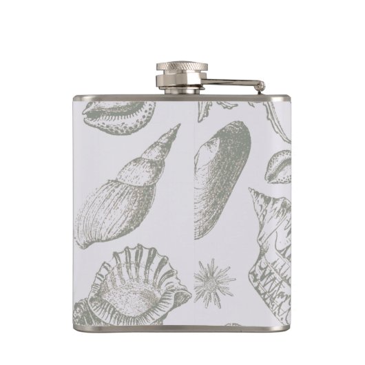 Seashell Soft Antiek Art Beach Shells Heupfles (Achterkant)