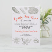 Seashell Soft Antiek Art Beach Shells Kaart (Staand voorkant)
