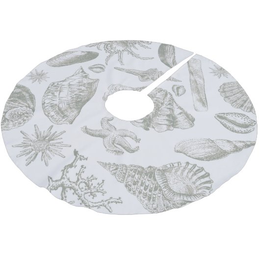 Seashell Soft Antiek Art Beach Shells Kerstboom Rok (Gekanteld)