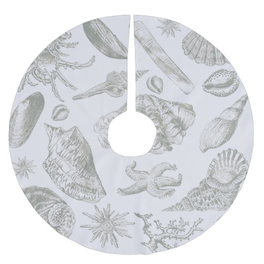 Seashell Soft Antiek Art Beach Shells Kerstboom Rok (Voorkant)