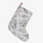 Seashell Soft Antiek Art Beach Shells Kleine Kerstsok (Voorkant (Hangend))
