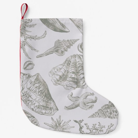 Seashell Soft Antiek Art Beach Shells Kleine Kerstsok (Voorkant)