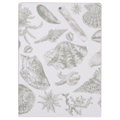 Seashell Soft Antiek Art Beach Shells Klembord (Achterkant)