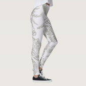 Seashell Soft Antiek Art Beach Shells Leggings (Rechts)