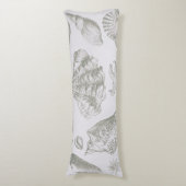 Seashell Soft Antiek Art Beach Shells Lichaamskussen (Voorkant Verticaal)
