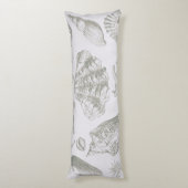 Seashell Soft Antiek Art Beach Shells Lichaamskussen (Achterkant (Verticaal))