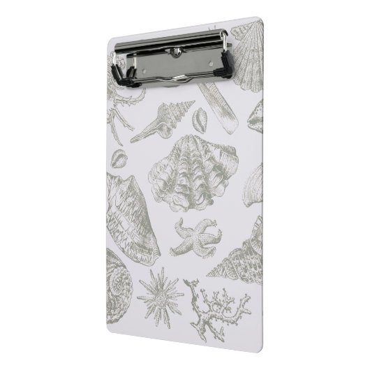 Seashell Soft Antiek Art Beach Shells Mini Klembord (Angled2)