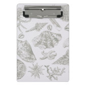 Seashell Soft Antiek Art Beach Shells Mini Klembord (Voorkant)