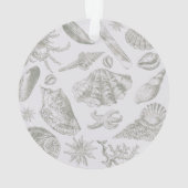Seashell Soft Antiek Art Beach Shells Ornament (achterkant)